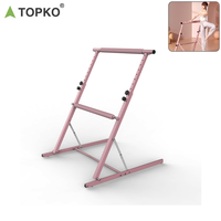 Barra de ejercicio de alta calidad TOPKO, estante de entrenamiento de baile para niños, barra de Ballet ajustable en altura móvil portátil