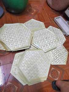 Décoration chaude bambou sangle grille tissé bambou tenture murale prix le moins cher Vintage Style classique - Product Image 3