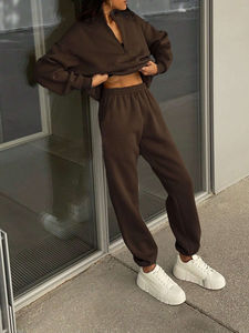<b>Women</b> Oversized <b>Tracksuit</b> Set Loose Fit Jogging Suit Hoodie and Sweatpants Athleisure Wear for Street Style and Gym Custom - Product Image 3