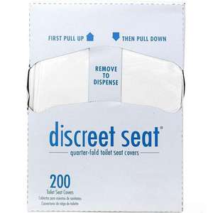 Cubierta de asiento de inodoro de pulpa virgen desechable y plegable en 1/4 para baño, al por mayor - Product Image 1