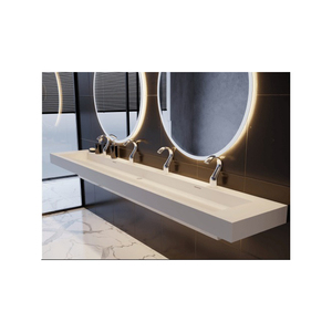 Muebles de baño de Hotel modernos de alta calidad, superficie sólida tradicional, bañera de remojo independiente, piedra, acabado de mármol, sólido - Product Image 5