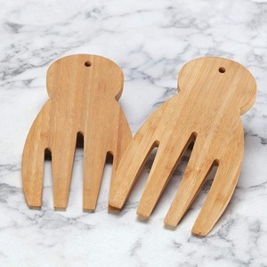 Serveur de salade en bambou naturel de la meilleure qualité en gros mains griffes naturelles de qualité supérieure pour servir les salades - Product Image 1