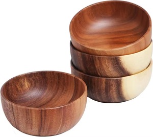 ชุดชามไม้ธรรมชาติจากไม้กระถินเทศ คุณภาพดี ใช้แล้วทิ้ง เป็นมิตรกับสิ่งแวดล้อม เหมาะสำหรับใช้ในครัว ใช้เป็นชามใส่แป้ง ชามผสมผลไม้ ชามสลัด - Product Image 2