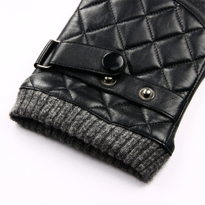 Guantes de cuero de moda antideslizantes de clasificación superior para mujer, cosas suaves transpirables, ropa cómoda, guantes deportivos de cuero con dedos completos - Product Image 3