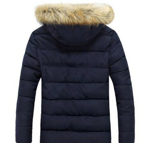 Blouson matelassé d'hiver pour homme POWER PUNCH HB-352, coupe-vent léger, imperméable, à capuche, réversible, col montant. - Product Image 5