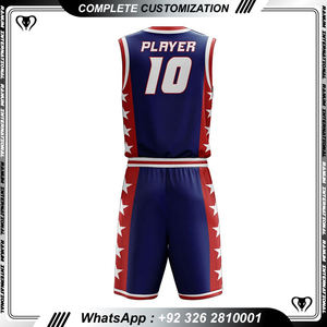 高品质可逆篮球衫廉价篮球服定制运动服 - Product Image 3