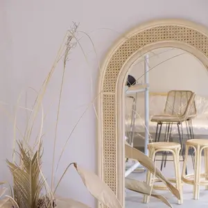 La mejor opción de espejo de ratán decorativo espejo de mimbre decoración espejo para decoración de dormitorio hecho en Vietnam al por mayor - Product Image 6