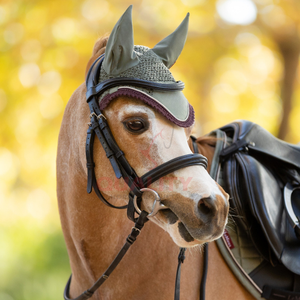 Bonnet d'oreille de cheval au crochet de qualité supérieure lavable léger respirant voile de mouche parfait pour les spectacles équestres élégants Bonnet d'oreille - Product Image 2