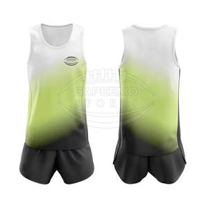 Conjunto de Uniforme Deportivo Ligero de Alta Calidad, 100% Poliéster, Sin Costuras, de Secado Rápido y Duradero, para Atletismo, Carreras de Velocidad, Salto de Vallas, Eventos de Relevos, Personalizable - Product Image 1