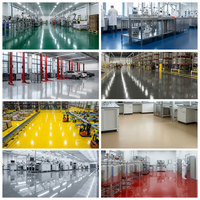 Peinture pour sol de garage commercial à haute teneur en solides, revêtement durable à base d'époxy, couche de finition brillante en polyuréthane résistante aux intempéries