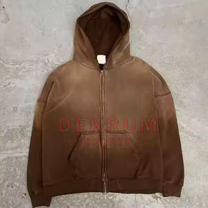 Top Fashion Men's Acid Wash Tracksuits High Quality Cotton Polyester Casual Style <b>XL</b> Size Logo Plus Size for Winter - Product Image 2