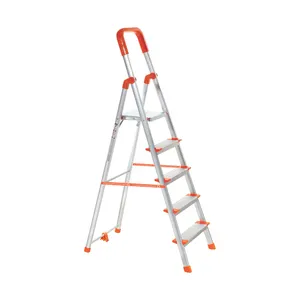 Reliable Reach 5-Step Aluminum Household Safety Ladder - Premium Quality, Manufactured in India for Ultimate Home Safety