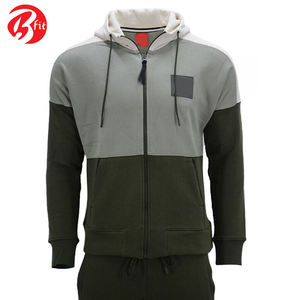 Men Full Fleece Tracksuits Cotton Hooded Sweatshirt <b>Plain</b> Zipper Style Bottoms <b>Joggers</b> Latest Style Men Wear Tracksuits Set - Product Image 5
