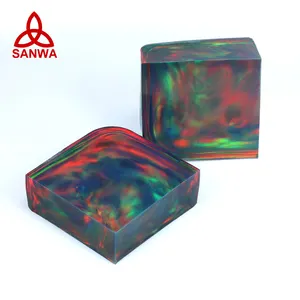 Direct Wholesale Price Sanwa Oparex Opal OLP332 Black Lab Grown Nebula Aurora Stone For Customized Fashioned Women Luxury Made