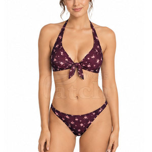 Hermoso Conjunto de Bikini de Dos Piezas para Mujer, Traje de Baño con Braguita de Corte Alto, Diseño Personalizado, Tela Elástica, para Piscina, Playa y Vacaciones - Product Image 5