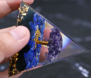 Pyramide d'arbre de vie améthyste énergie Positive Chakra Reiki méditation cristal Orgone pyramide EMF Protection cadeau de guérison - Product Image 4