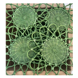 Handmade Rattan <b>Placemats</b> Vintage Charger Plate Natural Rattan Dining Decor Boho Coastal Wedding Table Eco-Friendly Style Set - Product Image 5