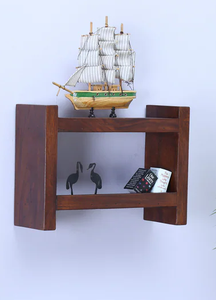 Precio asequible Decoración para el hogar Almacenamiento de pared Estante de madera Estantes flotantes Nuevo diseño Estantería de supermercado de grano de madera - Product Image 4