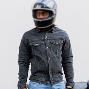 Chaqueta vaquera de algodón 100% de alta calidad para hombre, diseño único con logotipo frontal, ropa de calle más vendida para invierno, precio al por mayor - Product Image 2