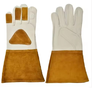 Guantes de soldadura Tig vender guantes de trabajo cuero de grano de vaca de alta calidad resistente al calor protección piel de cabra argón seguridad - Product Image 1