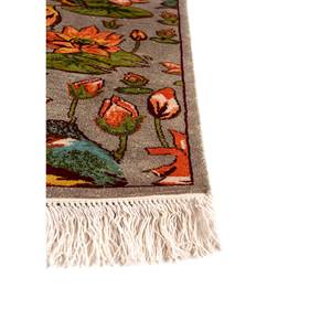 Gulmarg <b>Green</b> Hand Knotted <b>Silk</b> Rugs Printed Pattern-SKPS-207 - Product Image 4
