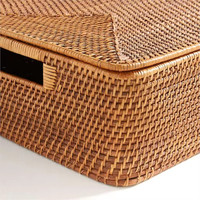 Cesta de Almacenamiento Debajo de la Cama de Ratán Moderna, Ecológica y Duradera para Ropa y Organización de Alimentos, Decoración Estética Multifuncional para el Hogar