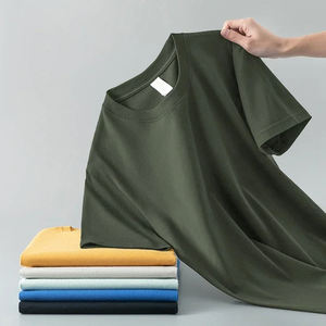 Venta al por mayor en blanco de gran tamaño camiseta personalizada 100% algodón camiseta de impresión de logotipo para hombres camisetas lisas impresas blanco negro camiseta - Product Image 1