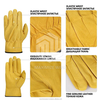 Nuevos Guantes de Trabajo para Hombre, de Cuero Vacuno, Protección de Seguridad, para Cortar, Trabajar, Reparar, Garaje, Carreras