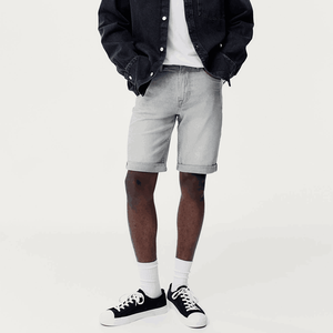 Shorts pour hommes en coton lourd délavé à l'acide, style streetwear vintage, personnalisés, délavés au soleil, shorts de sport délavés à l'acide pour hommes - Product Image 5