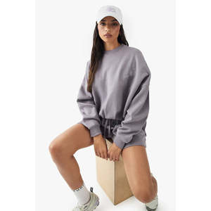 เสื้อสเวตเชิ้ตแขนยาวผู้หญิง พิมพ์โลโก้ได้ ผ้าฝ้ายระบายอากาศได้ดี ยั่งยืน ใช้ได้ทุกวัน เสื้อฮู้ดผู้หญิง - Product Image 3