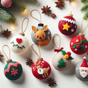 Ornements de Noël en feutre écologique pour des vacances durables et conscientes - Product Image 4