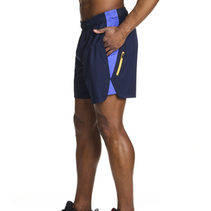 Pantalones cortos deportivos transpirables para correr de secado rápido de poliéster para entrenamiento para hombre, pantalones cortos de baloncesto para Fitness para hombre de bolsillo con cremallera - Product Image 6