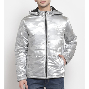 Parka d'hiver rembourrée en duvet d'oie noir d'hiver Doudoune souple à bulles Doudoune personnalisée Camouflage à bulles Manteaux et veste pour hommes - Product Image 2