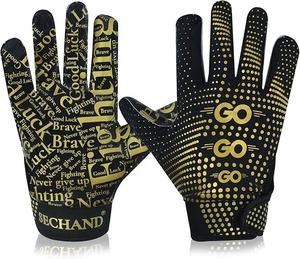 Gants de Football pour jeunes pour adolescents Gants récepteurs respirants antidérapants pour la formation scolaire Enfants Impression en silicone personnalisée - Product Image 4