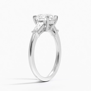 Anillos de compromiso de tres piedras de moissanita personalizados, anillo de diamante de corte de plata 925 ovalado, joyería de moda, regalos de boda perfectos - Product Image 3