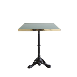 Mesa de Comedor de Estilo Clásico con Base de Hierro Fundido y Tapa Cuadrada de Mármol, Muebles de Grado Comercial para Restaurantes y Exteriores a Precio Económico - Product Image 3