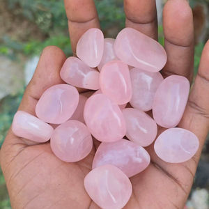 Pierres roulées de quartz rose naturel polies, écologiques, pierres précieuses de guérison en gros pour le Reiki, la méditation des chakras, l'énergie de l'amour - Product Image 1