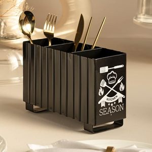Custom Metal Rectangular Black Cutlery Holder for Kitchen Restaurant Hotel Home Party Use in Wholesale Rate - Product Image 6