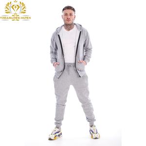 Conjuntos Deportivos de Invierno Cálidos al por Mayor, Ropa Deportiva de Gimnasio de 2 Piezas de Alta Calidad, Sudadera con Capucha y Cremallera con Logotipo Personalizado, Pantalones Deportivos Lisos - Product Image 2