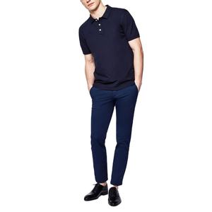 Haute qualité hommes Golf pour Polo respirant à manches courtes été T-Shirt solide rayé tricoté tissu imprimé broderie haute Qua - Product Image 5