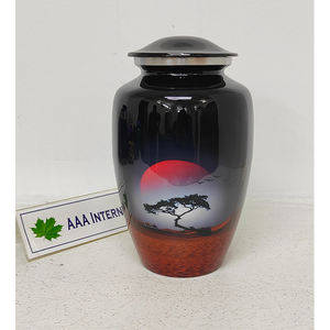 Calidad de exportación y diseño de lujo aseguradas Urnas de recuerdo de cremación para adultos de aluminio pequeñas/grandes con certificado ODM a bajo costo - Product Image 1