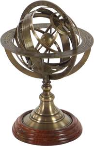Esfera Armilar de Latón Estilo Steampunk Vintage de 9 cm de Alto, Astrolabio Pirata Náutico con Base, Globo Terráqueo de Metal, Decoración para el Hogar, Coleccionable - Product Image 2