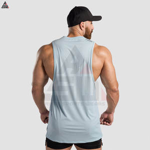Débardeur décontracté pour homme de qualité supérieure, respirant, en coton tricoté/fibre de bambou, couleur et taille personnalisables pour la salle de sport, vente en gros - Product Image 2