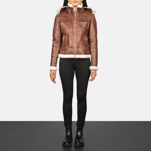 Chaqueta de cuero para mujer de diseño personalizado, material de tacto suave de primera calidad, proveedor mayorista para tiendas de ropa de calle - Product Image 3