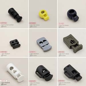 Terminales de Cordón de Plástico Nylon al por Mayor, 5*9*14MM, Varios Colores, Sin Níquel, Pintados, Bloqueadores de Cordón, Modelo XB-52 # - Product Image 5