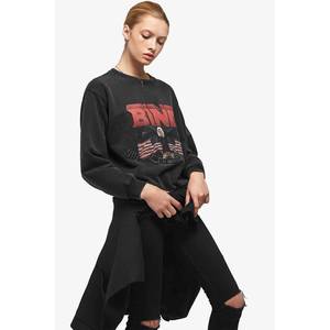 ANINE BING Felpa Oversize Vintage con Grafica Bing, Nera, Taglia XS, Tessuto Traspirante Lavorato a Maglia - Product Image 2