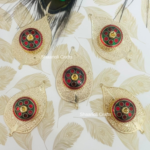 Kumkum design en laiton plaqué or, plateau Chawal Paan, magnifique plateau design pour mariage, Sangeet, Haldi et festivals - Product Image 5