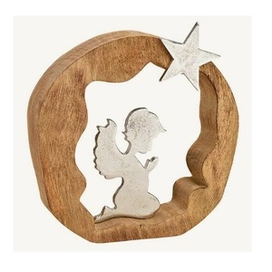 Ángel de madera rústica con alas Decorativo Hogar y sala de estar Vacaciones o Navidad Decoración - Product Image 6