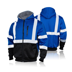 2025 doublure haute visibilité en polyester de haute qualité veste de travail imperméable respirante avec capuche vêtements de travail de sécurité réfléchissants - Product Image 6