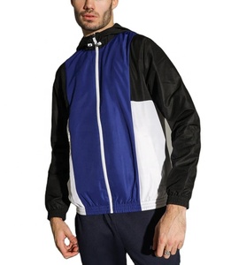 Chaqueta Deportiva Retro de Nailon con Cierre y Logotipo Bordado Personalizado, Chaqueta Cortavientos para Hombre - Product Image 2